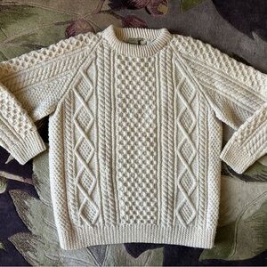 Magee Aran Ireland Wool Cableknit Sweater XL men’s